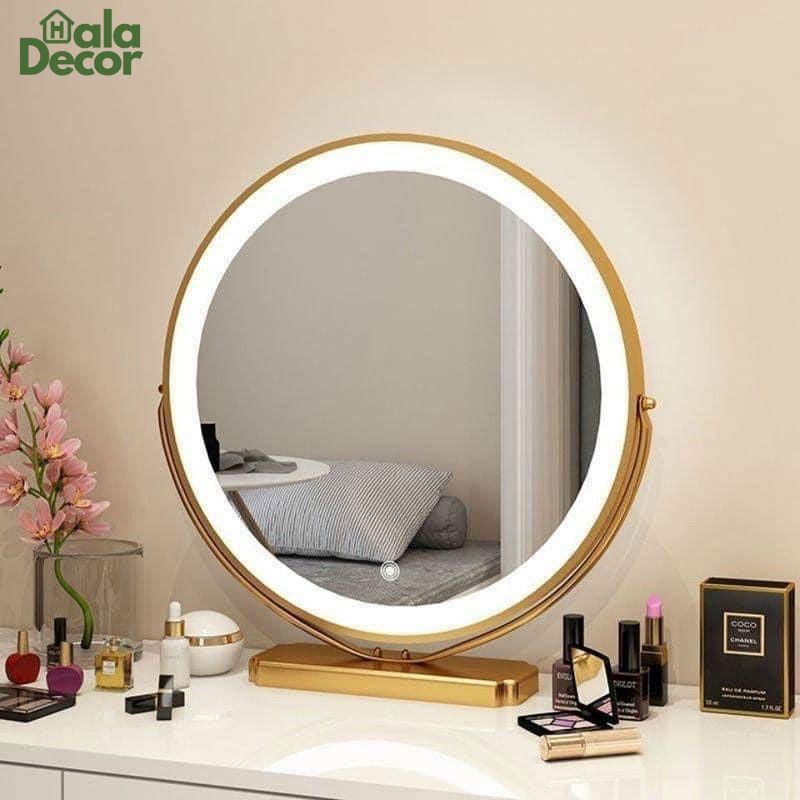 Gương tròn trang điểm có LED
